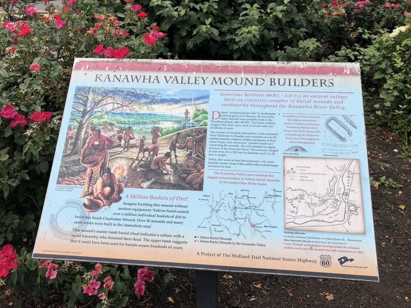 Kanawha Valley Mound Builders Marker image. Click for full size.