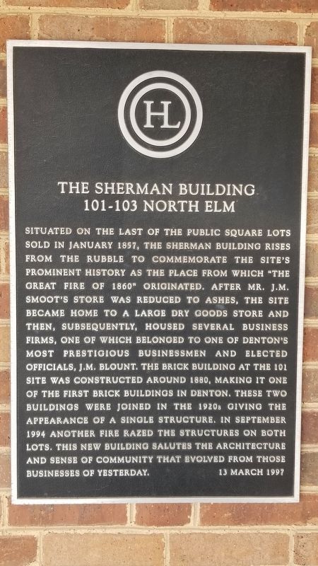 The Sherman Building Marker image. Click for full size.