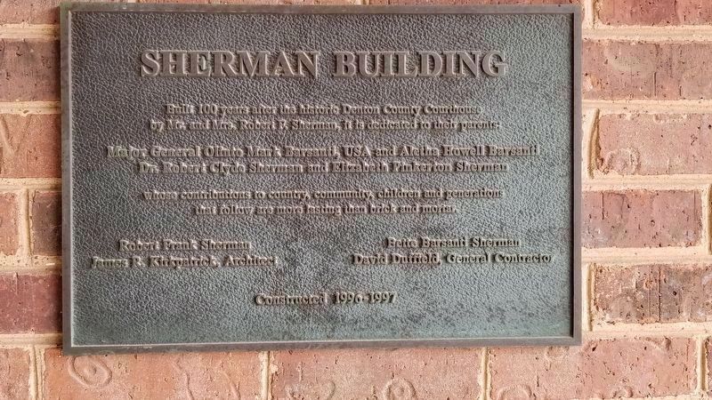 An additional Sherman Building Marker image. Click for full size.