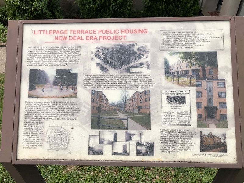 Little Page Terrace Public Housing Marker image. Click for full size.