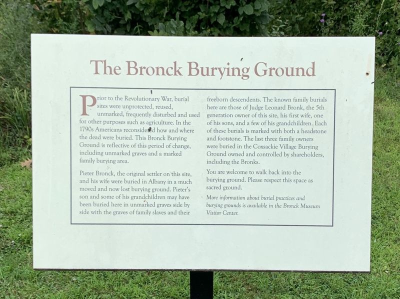 The Bronck Burying Ground Marker image. Click for full size.