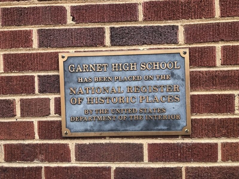 Garnet High School Marker image. Click for full size.