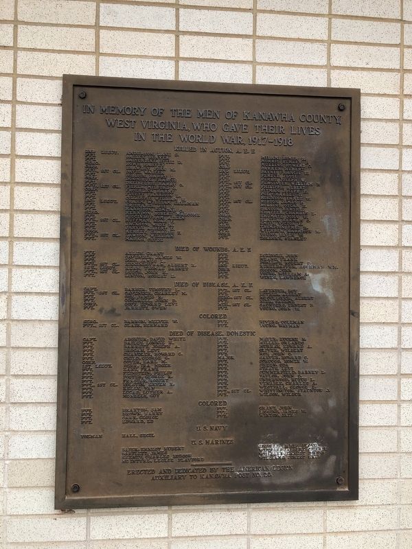 World War I Memorial image. Click for full size.