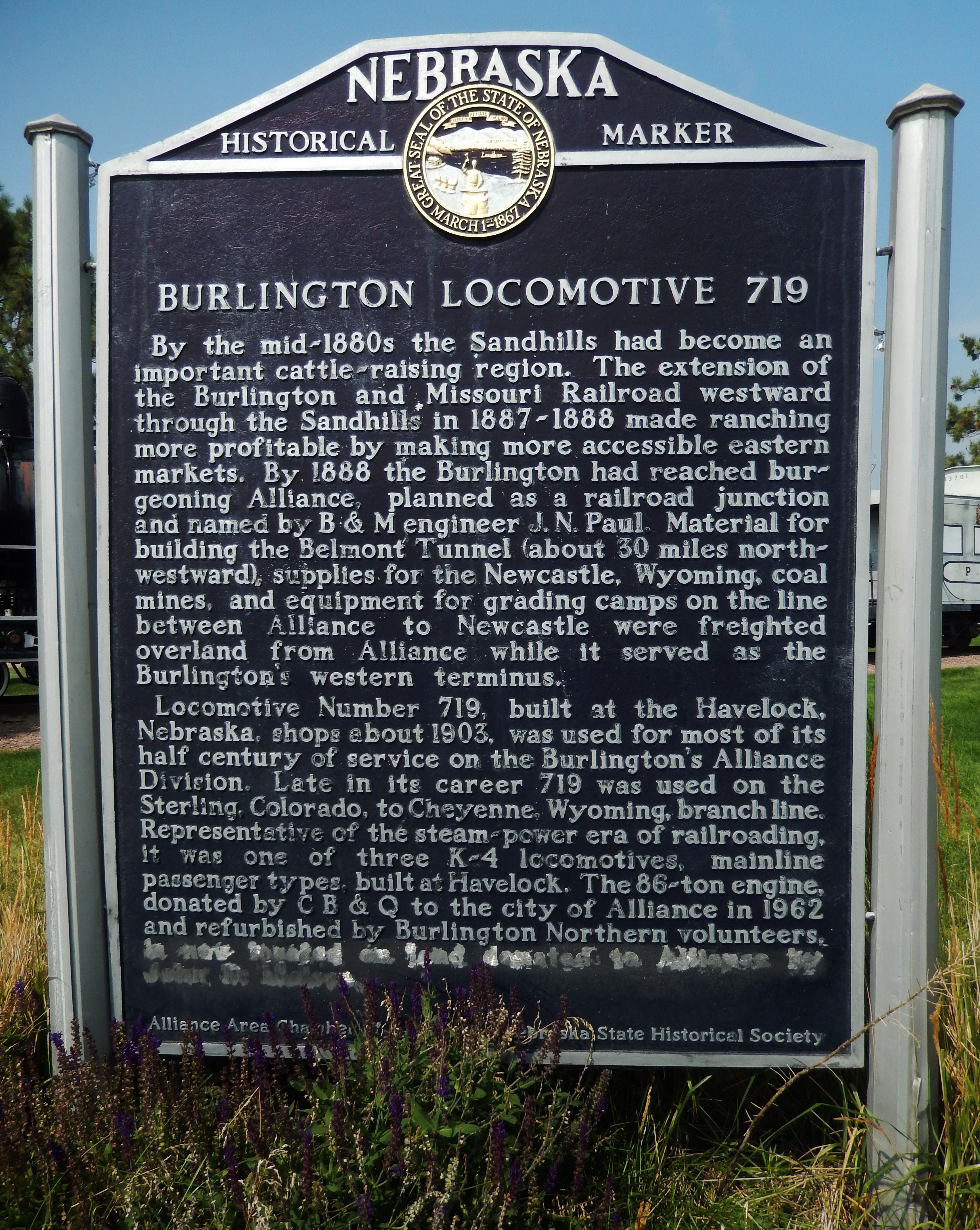 Burlington Locomotive 719 Marker