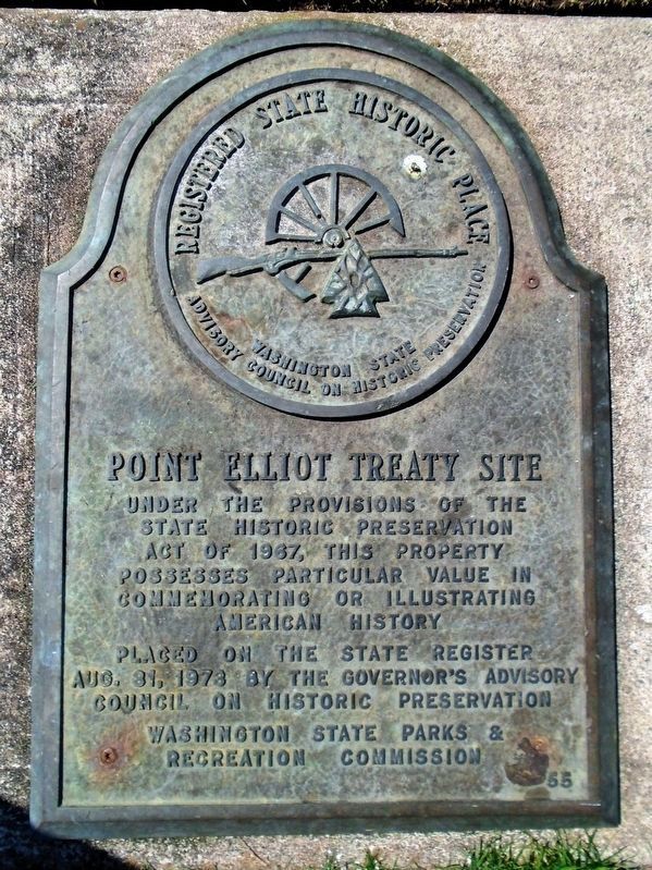 Point Elliot Treaty Site Marker image. Click for full size.