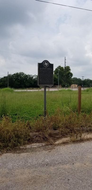 Campsite Marking Start of San Jacinto Campaign Marker image. Click for full size.