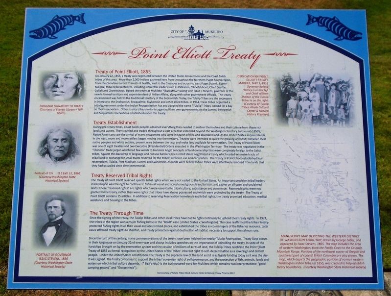 Point Elliott Treaty Marker image. Click for full size.
