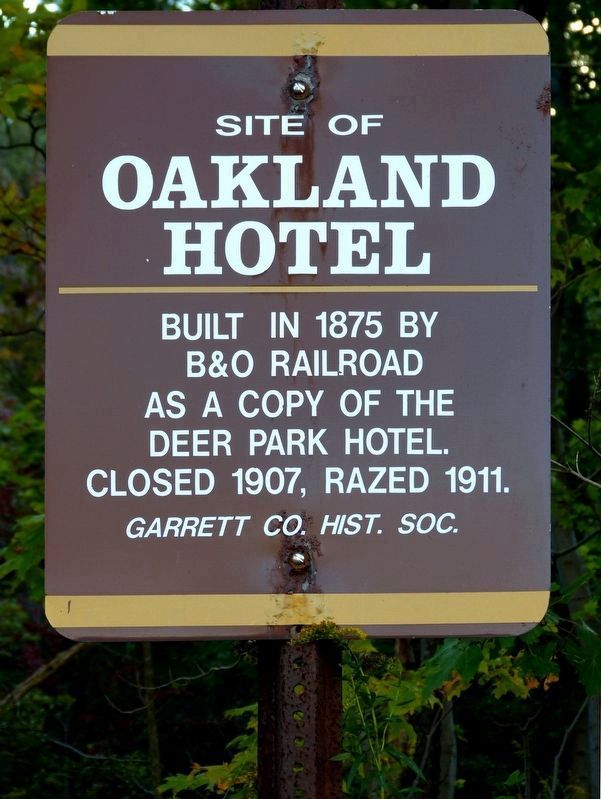 Site of Oakland Hotel Marker. Click for full size. Site of Oakland Hotel Marker image. Click for full size.