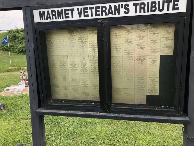Marmet Veteran's Tribute Marker. Click for full size. Marmet Veteran's Tribute Marker image. Click for full size.
