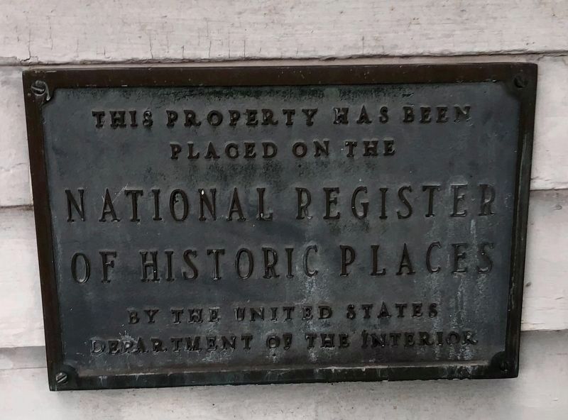 National Register of Historic Places Marker on the church. Click for full size. National Register of Historic Places Marker on the church image. Click for full size.