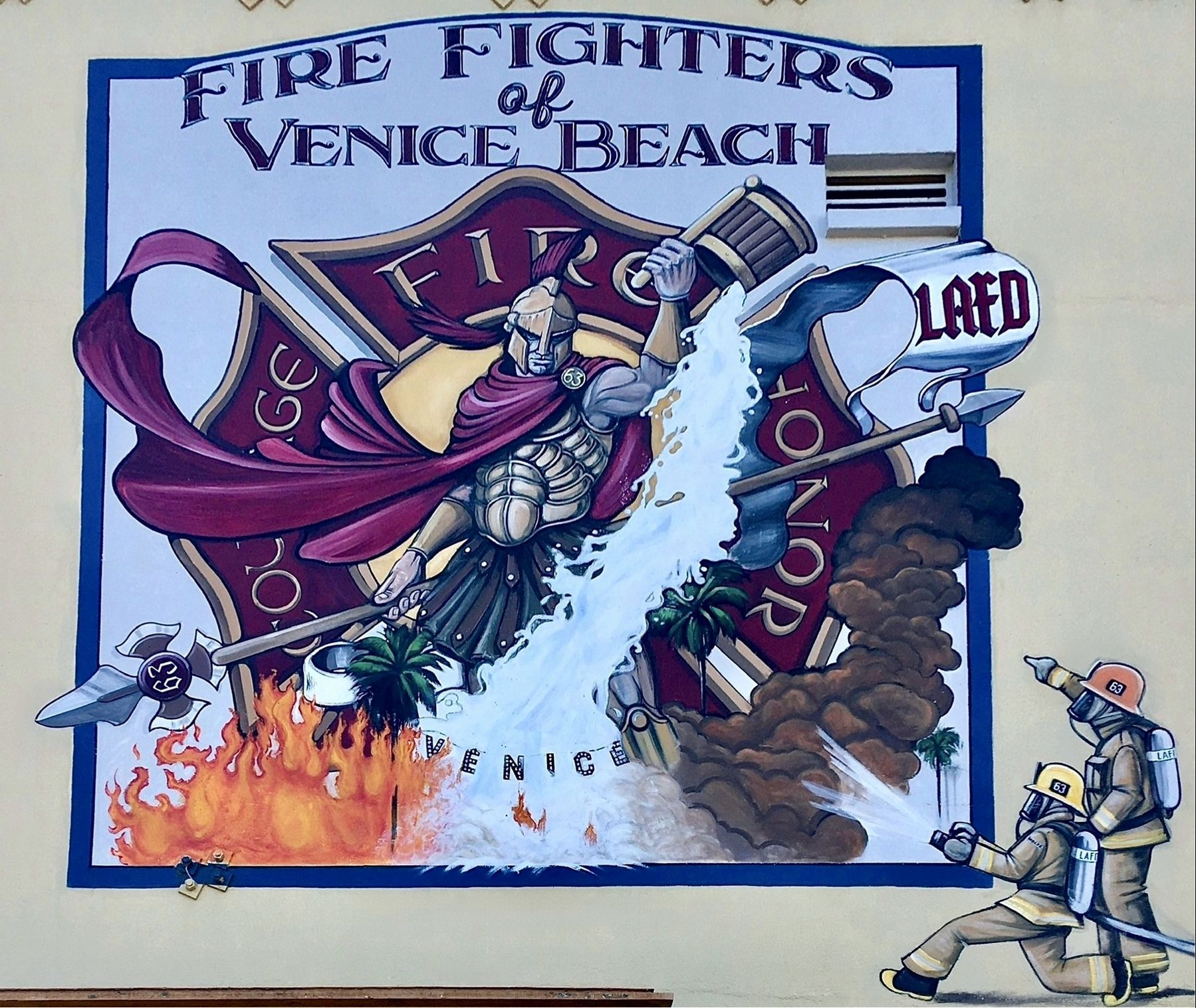 Saint Florian Mural. Click for full size. Saint Florian Mural image. Click for full size.