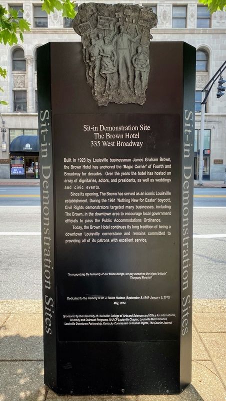 Sit-in Demonstration Site Marker. Click for full size. Sit-in Demonstration Site Marker image. Click for full size.