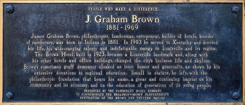 J. Graham Brown Marker image. Click for full size.
