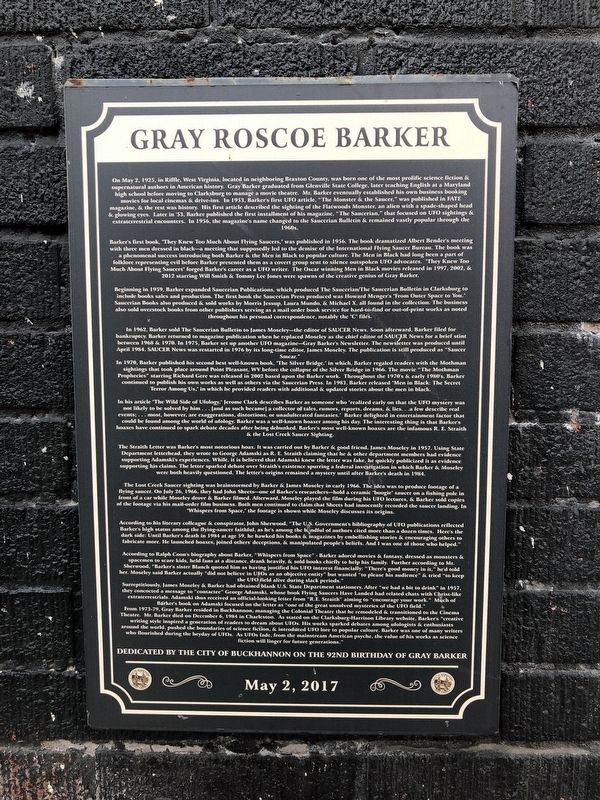 Gray Roscoe Barker Marker image. Click for full size.