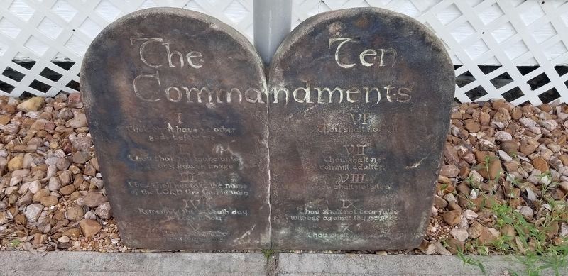 The Ten Commandments below the marker. Click for full size. The Ten Commandments below the marker image. Click for full size.