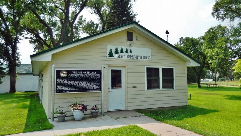 Village of Halsey Marker. Click for full size. Village of Halsey Marker image. Click for full size.