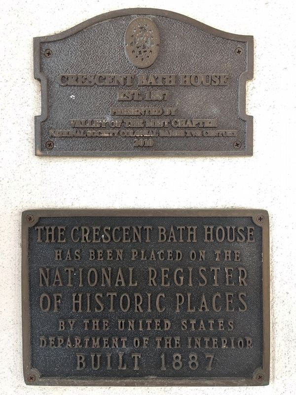 Crescent Bath House Marker image. Click for full size.