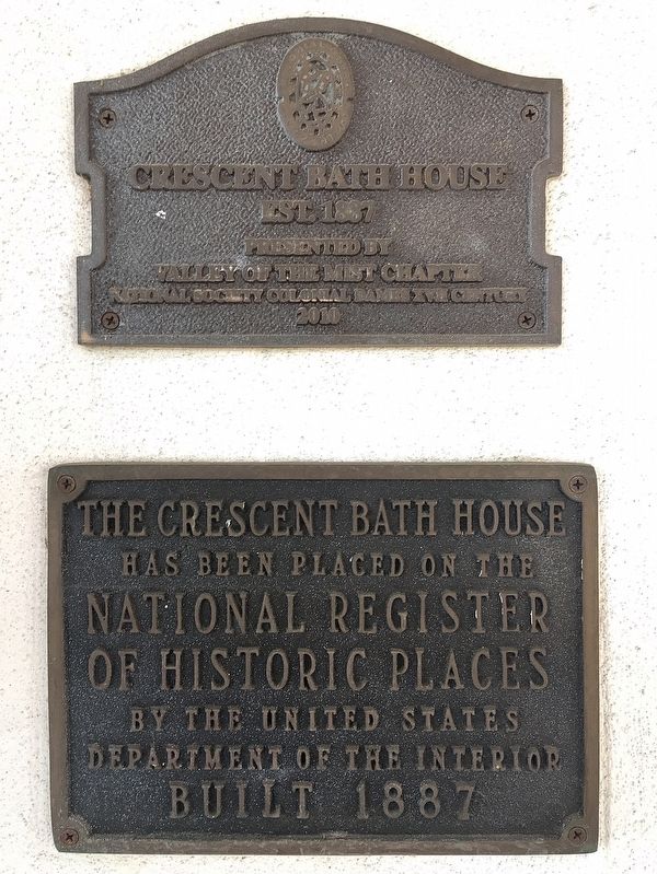 Crescent Bath House Marker. Click for full size. Crescent Bath House Marker image. Click for full size.