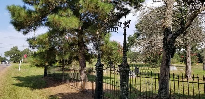 The entrance to the Hebrew Benevolence Society Cemetery and marker. Click for full size. The entrance to the Hebrew Benevolence Society Cemetery and marker image. Click for full size.