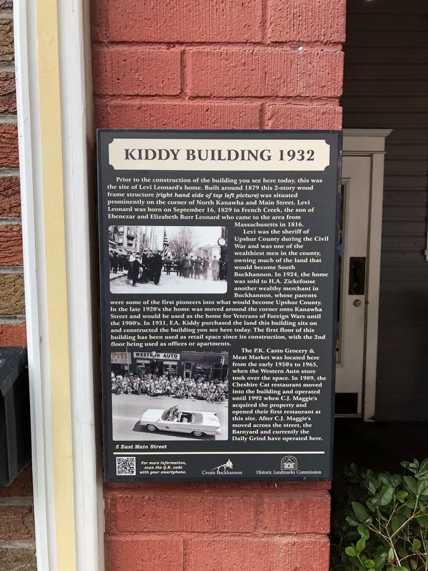 Kiddy Building 1932 Marker. Click for full size. Kiddy Building 1932 Marker image. Click for full size.