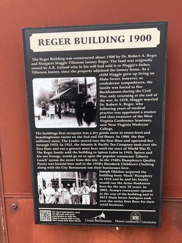 Reger Building 1900 Marker image. Click for full size.