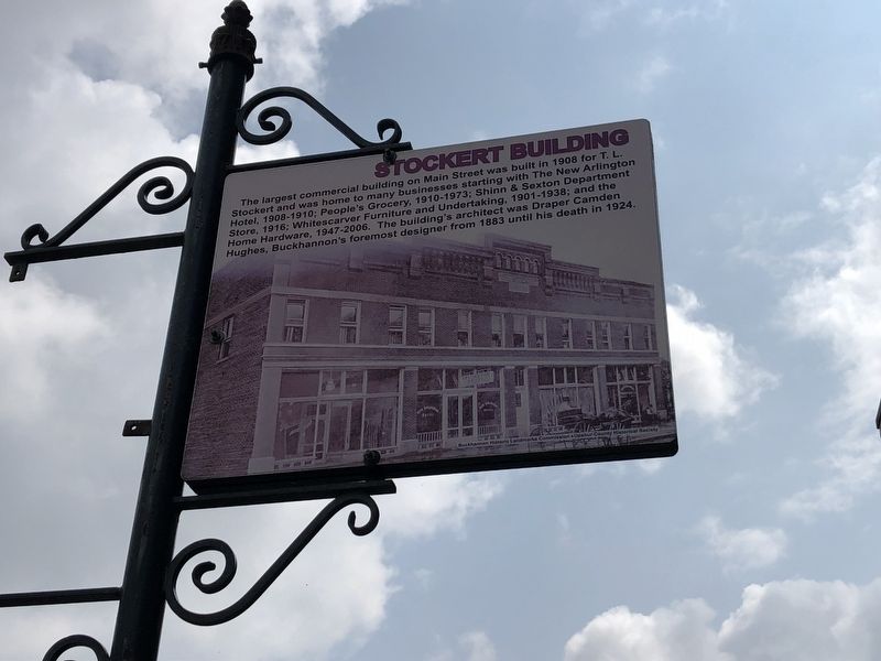 Stockert Building side of the marker image. Click for full size.