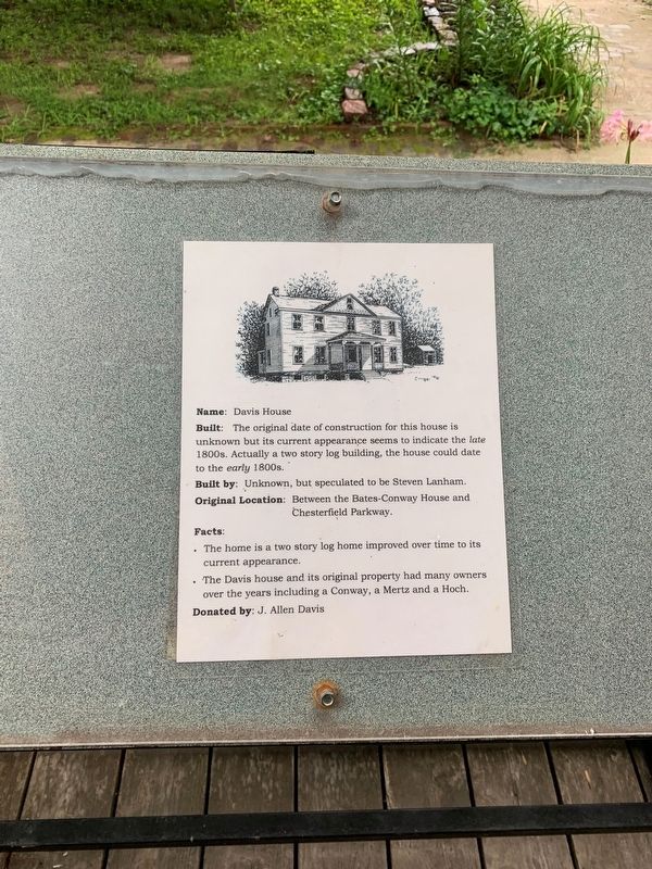 Davis House Marker. Click for full size. Davis House Marker image. Click for full size.