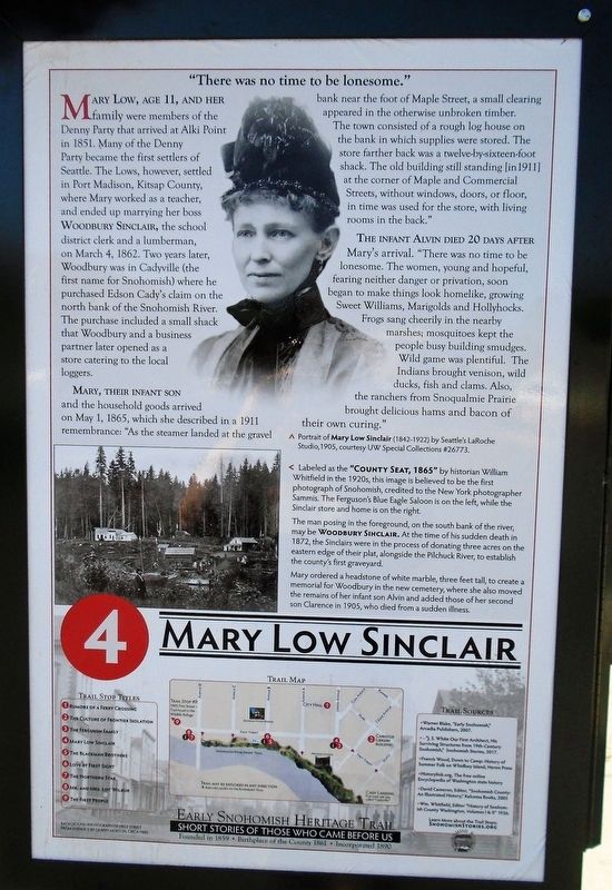 Mary Low Sinclair Marker image. Click for full size.