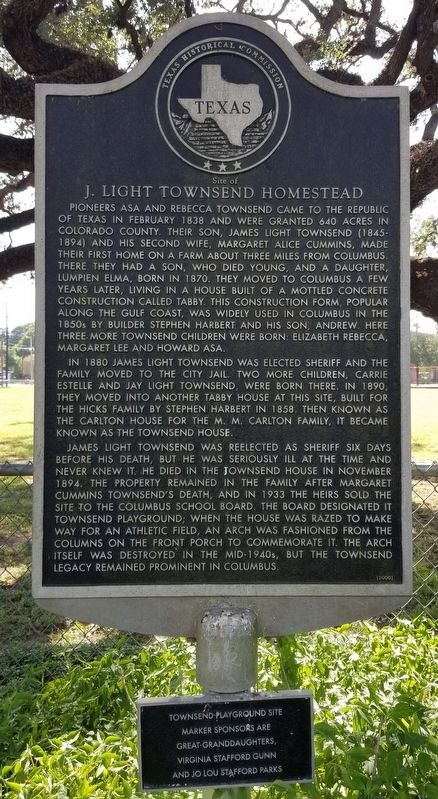 Site of J. Light Townsend Homestead Marker. Click for full size. Site of J. Light Townsend Homestead Marker image. Click for full size.