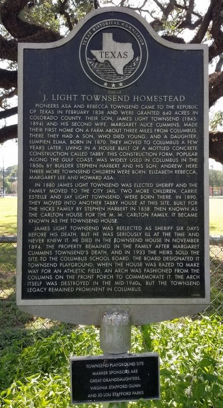 Site of J. Light Townsend Homestead Marker image. Click for full size.