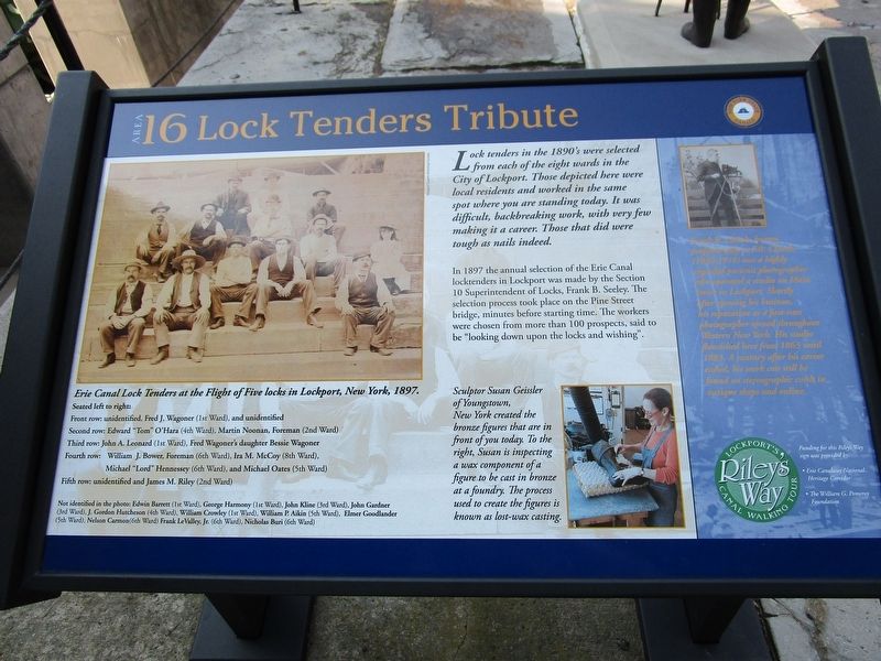 Lock Tenders Tribute Marker image. Click for full size.