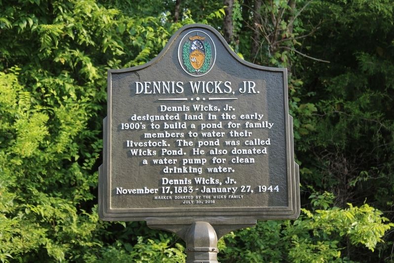 Dennis Wicks, Jr. Marker. Click for full size. Dennis Wicks, Jr. Marker image. Click for full size.