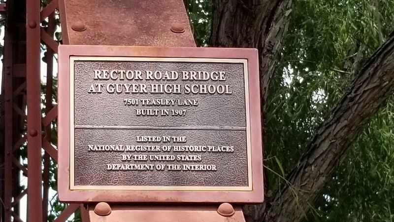 Additional marker on the Rector Road Bridge image. Click for full size.