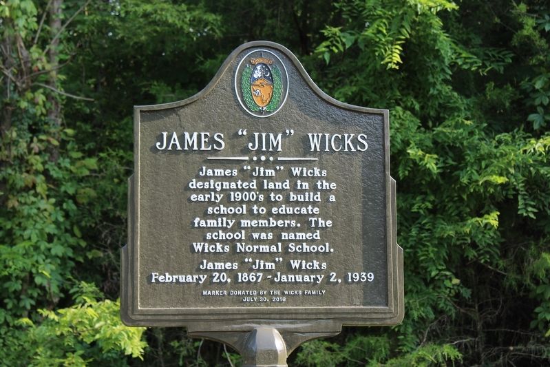 James Jim Wicks Marker. Click for full size. James Jim Wicks Marker image. Click for full size.