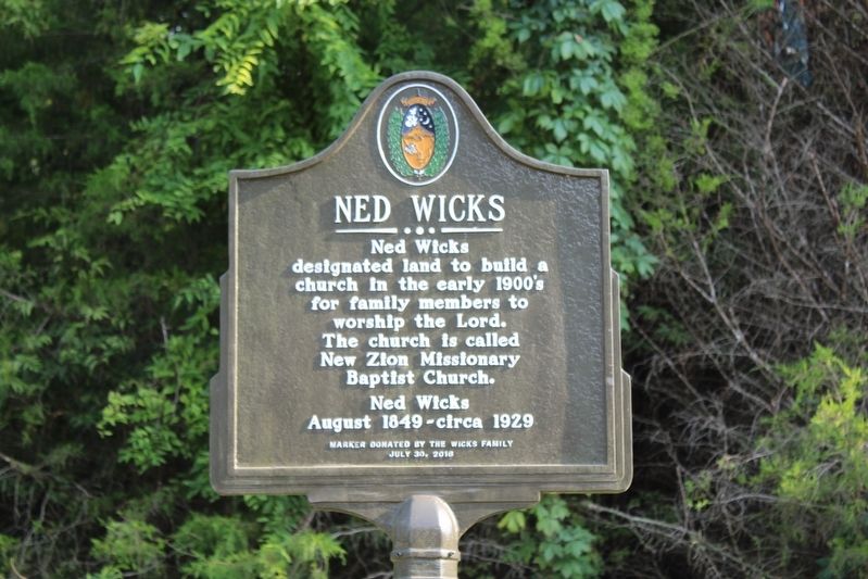 Ned Wicks Marker image. Click for full size.
