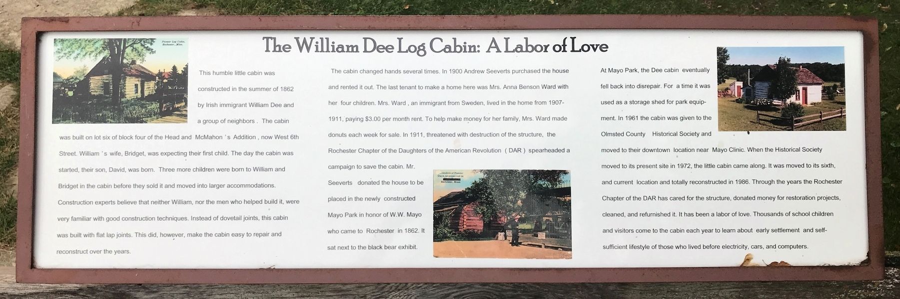 The William Dee Log Cabin Marker image. Click for full size.