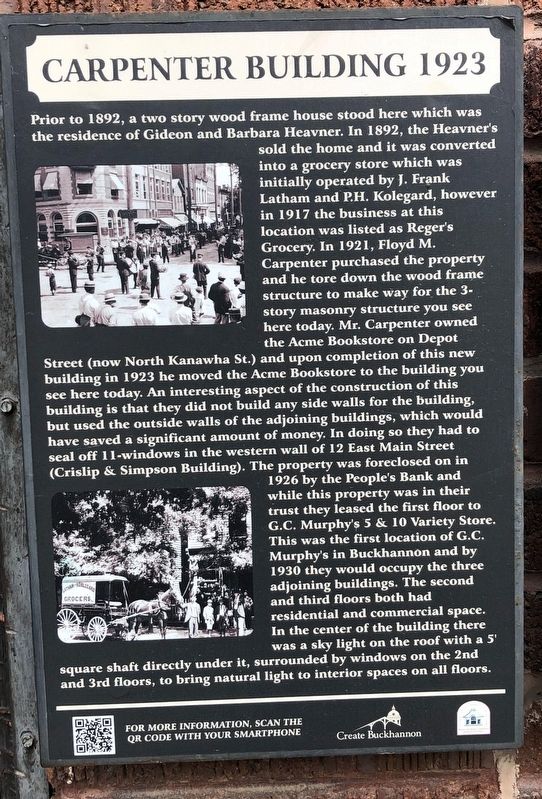 Carpenter Building 1923 Marker image. Click for full size.