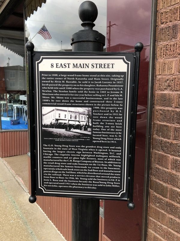 8 East Main Street side of the marker image. Click for full size.