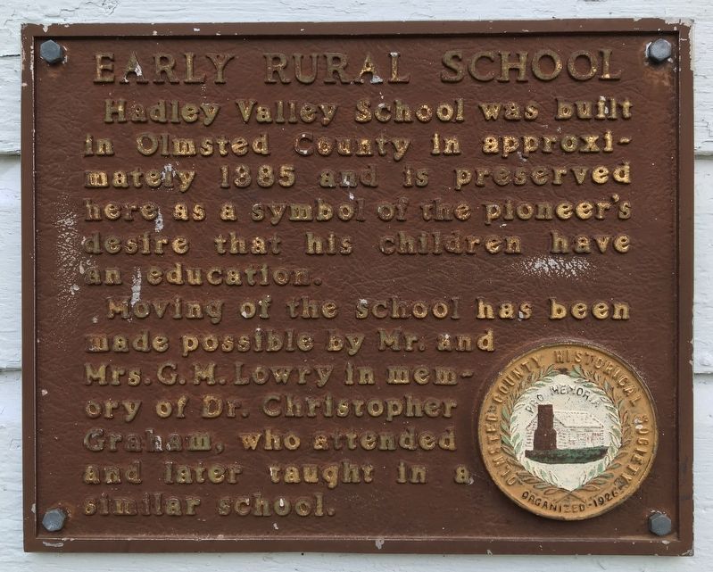 Early Rural School Marker image. Click for full size.