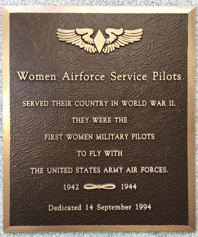 Women Airforce Service Pilots Marker image. Click for full size.
