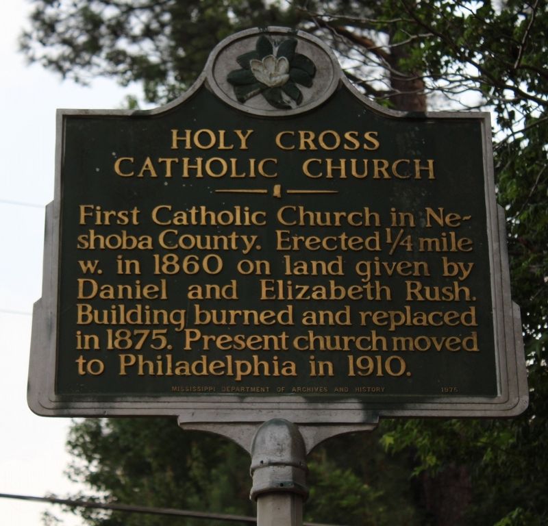 Holy Cross Catholic Church Marker. Click for full size. Holy Cross Catholic Church Marker image. Click for full size.