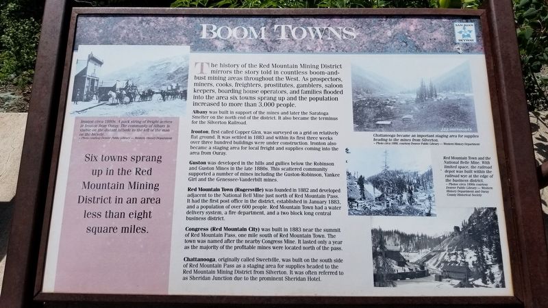 Boom Towns Marker image. Click for full size.
