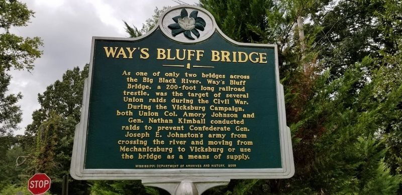 Way's Bluff Bridge Marker image. Click for full size.