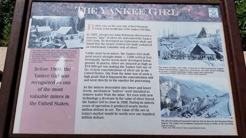 The Yankee Girl Marker image. Click for full size.