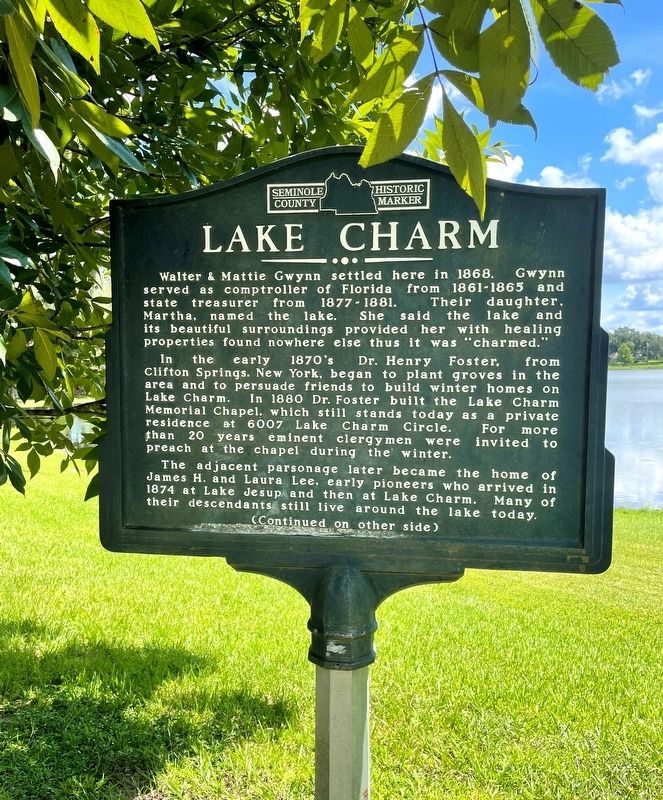Lake Charm Marker image. Click for full size.