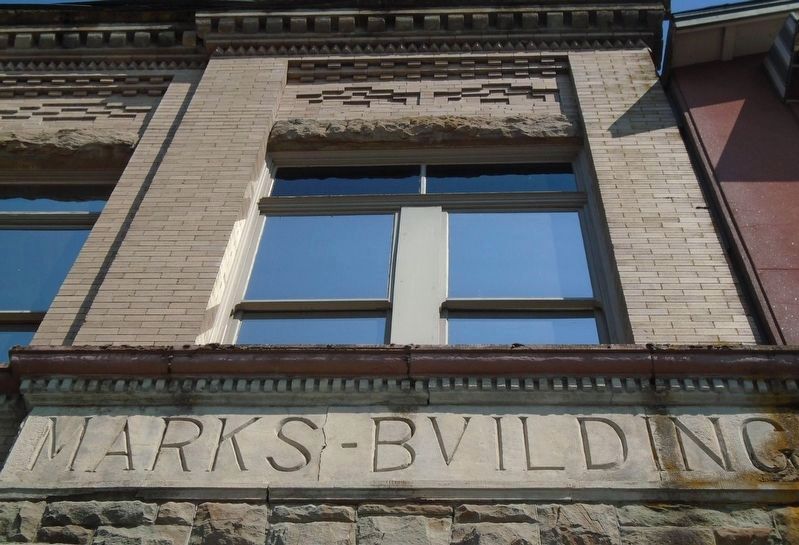 Marks Building Name Stone image. Click for full size.