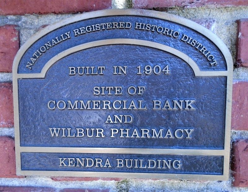 Site of Commercial Bank & Wilbur Pharmacy NRHP Marker image. Click for full size.