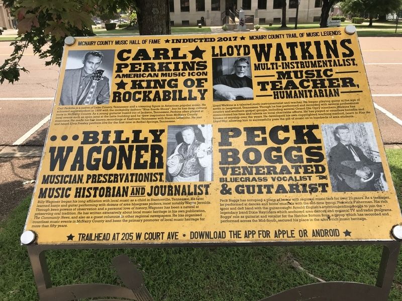 McNairy County Music Hall of Fame & Trail of Music Legends � 2017 Inductees Marker image. Click for full size.