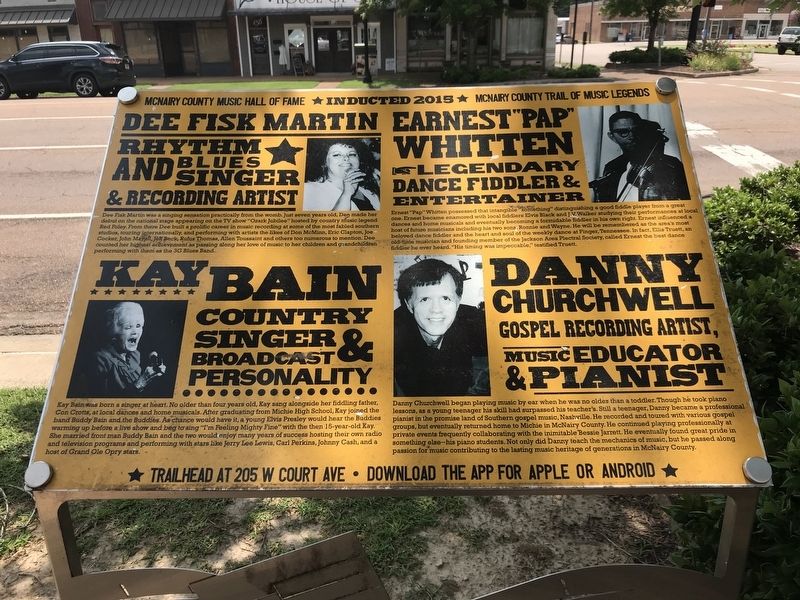 McNairy County Music Hall of Fame & Trail of Music Legends � 2015 Inductees Marker image. Click for full size.