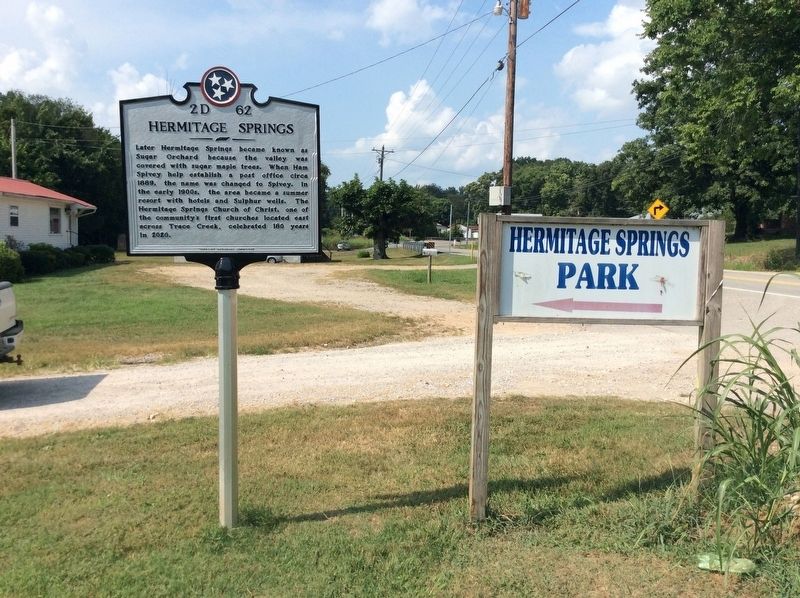 Hermitage Springs Marker. Click for full size. Hermitage Springs Marker image. Click for full size.